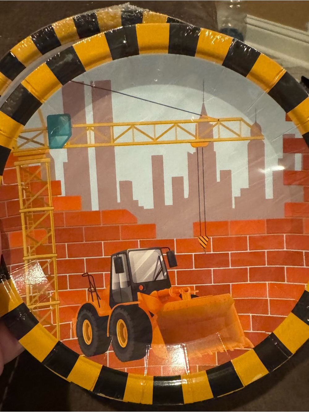 Yellow Construction Excavator Party Banner - Home Party Supplies